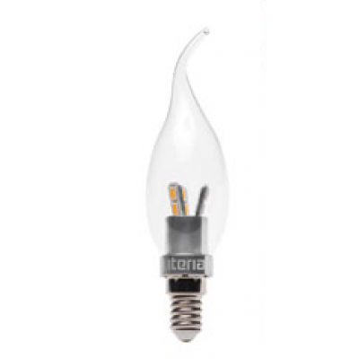 Лампа Iteria Свеча на ветру 4W 2700K E14 прозрачная
